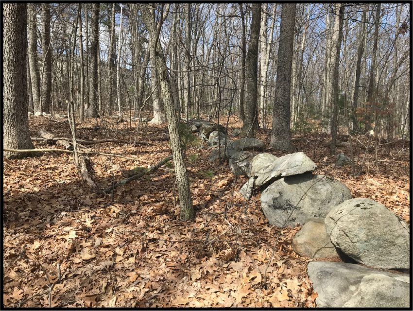 Rock walls; glacial till