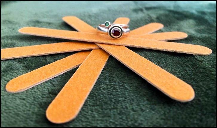 garnet rings with garnet nail file